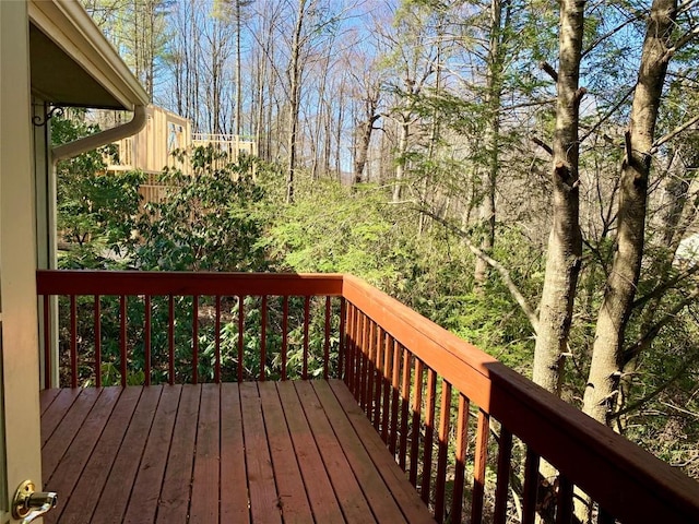 view of wooden deck