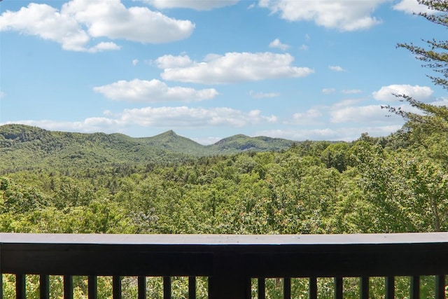 665 Trays Island Rd, Sapphire, NC 28774 - view of mountain backdrop with a heavily wooded area
