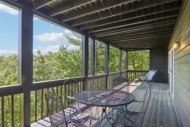 665 Trays Island Rd, Sapphire, NC 28774 - deck with outdoor dining space