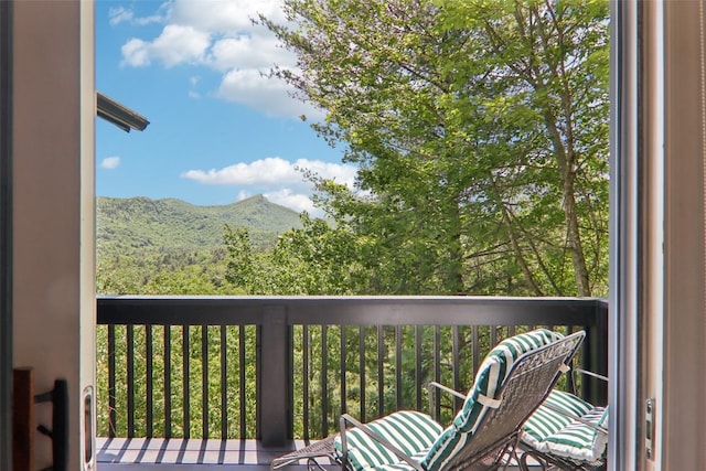 665 Trays Island Rd, Sapphire, NC 28774 - balcony with a mountain view and a wooded view