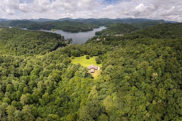 267 Hero Ln, Glenville, NC 28736 - aerial view of property's location with a water and mountain view and a forest