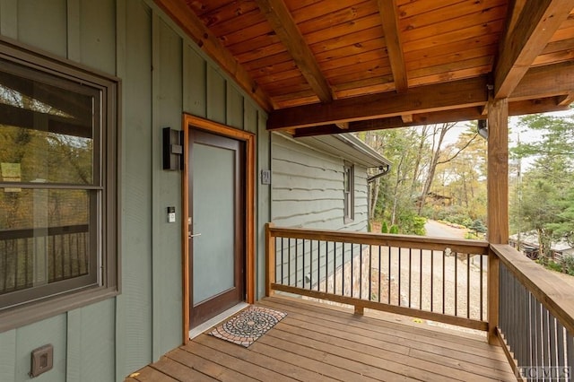 view of wooden terrace