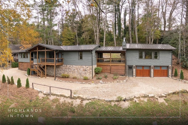 view of front of house featuring a garage