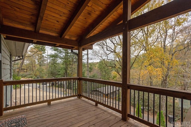 view of wooden terrace