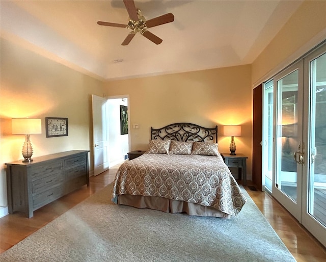 135 Whisper Lake Dr, Sapphire, NC 28774 - bedroom with access to exterior, multiple windows, and wood finished floors