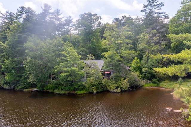 135 Whisper Lake Dr, Sapphire, NC 28774 - aerial view of property and surrounding area with a large body of water and a forest