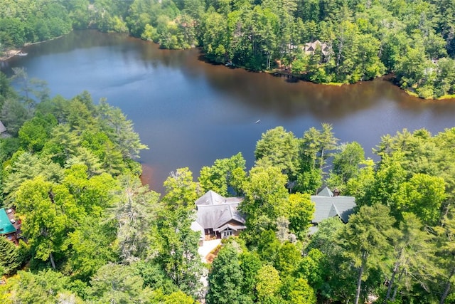 135 Whisper Lake Dr, Sapphire, NC 28774 - bird's eye view of a heavily wooded area and a large body of water
