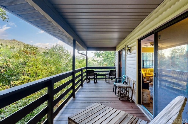 view of wooden terrace