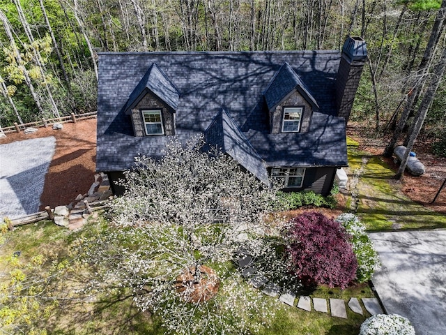 49 Lakeside Fls, Cullowhee, NC 28723 - view of front of property featuring a chimney