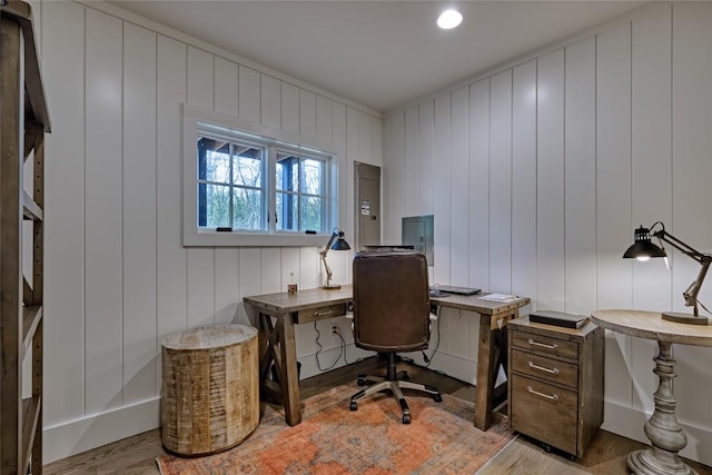 49 Lakeside Fls, Cullowhee, NC 28723 - home office featuring light wood finished floors and electric panel