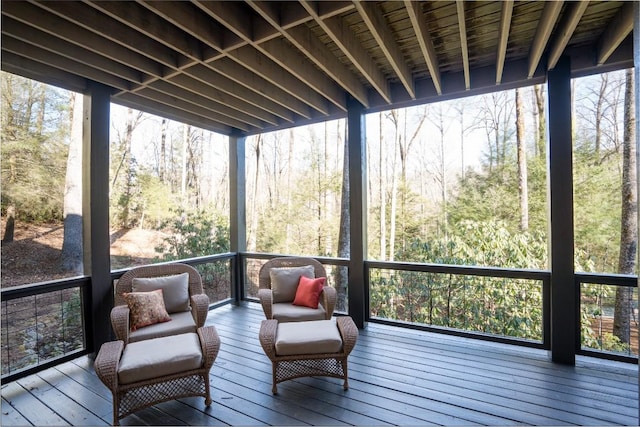 sunroom featuring a wealth of natural light