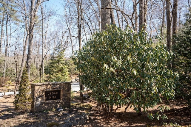 view of community sign