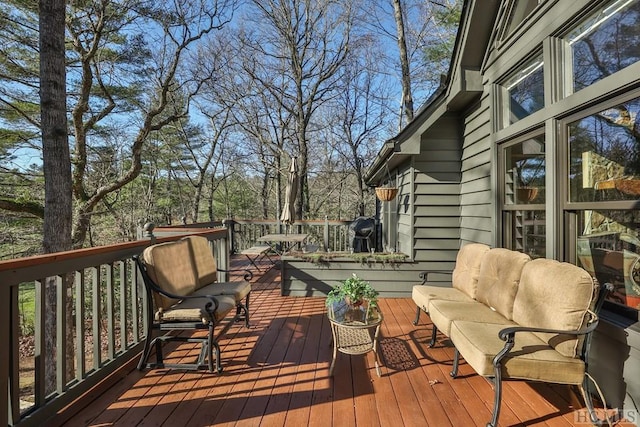 view of wooden deck