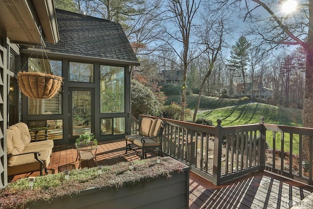 view of wooden terrace