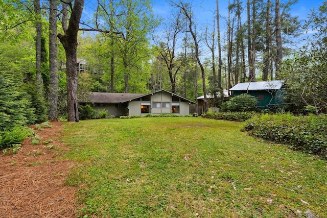 view of grassy yard
