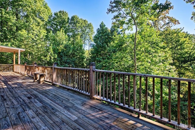 view of wooden terrace