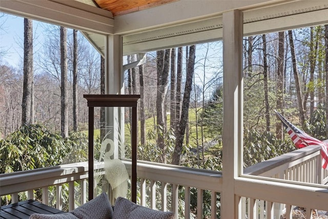 sunroom featuring a healthy amount of sunlight