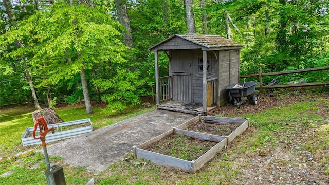3050 N Hwy 107, Cashiers, NC 28736 - view of shed with a vegetable garden