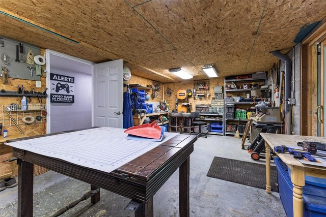 3050 N Hwy 107, Cashiers, NC 28736 - miscellaneous room featuring a workshop area and concrete flooring