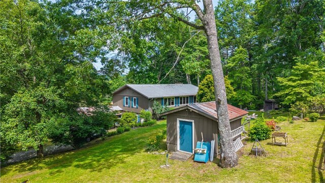 3050 N Hwy 107, Cashiers, NC 28736 - view of front of home featuring a shed and a front yard