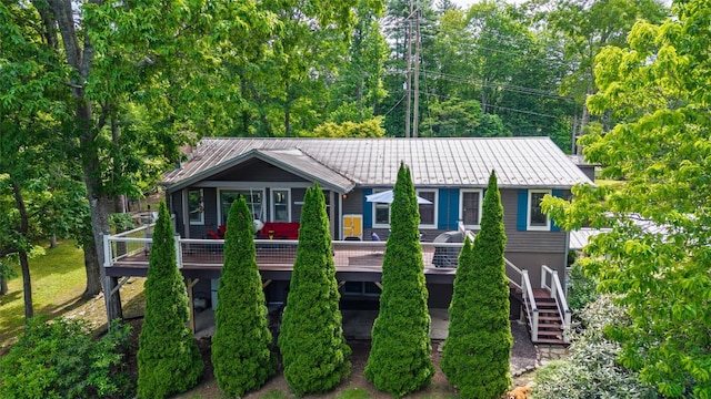 3050 N Hwy 107, Cashiers, NC 28736 - single story home featuring a metal roof and stairs