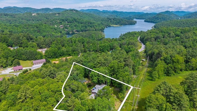 3050 N Hwy 107, Cashiers, NC 28736 - view of property location with a water and mountain view and property boundaries highlighted
