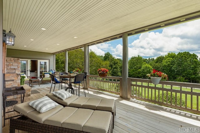 view of sunroom