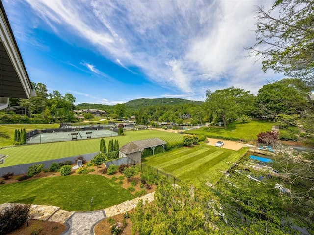 66 Country Club Vlg Unit 66, Lake Toxaway, NC 28747 - view of yard with a mountain view