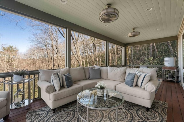 170 Old Hunters Run, Cashiers, NC 28717 - sunroom featuring outdoor lounge area