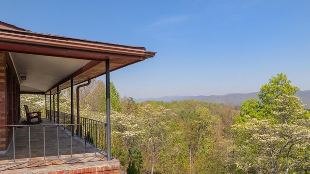 380 Ledford Dr, Franklin, NC 28734 - view of yard featuring a mountain view and a wooded view