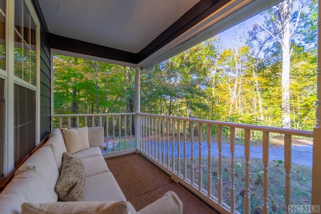 balcony featuring outdoor lounge area