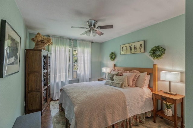 70 Rolling Acres Dr, Highlands, NC 28741 - bedroom with wood finished floors and a ceiling fan