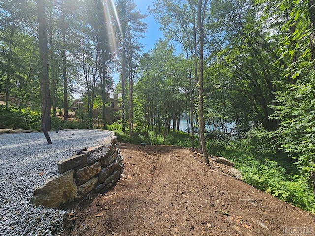 view of road featuring a water view