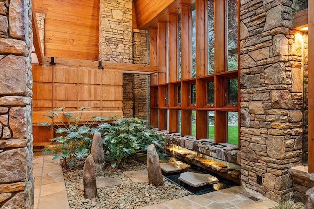 749 Stillmont Cir, Cashiers, NC 28717 - interior space featuring visible vents and wooden walls