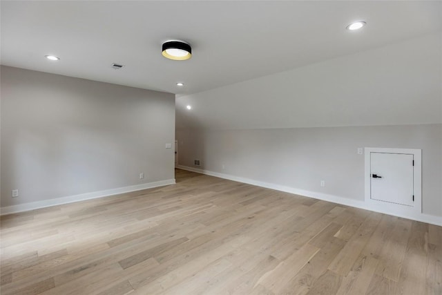 227 Sherwood Forest Rd, Highlands, NC 28741 - bonus room with recessed lighting, baseboards, light wood-type flooring, and lofted ceiling