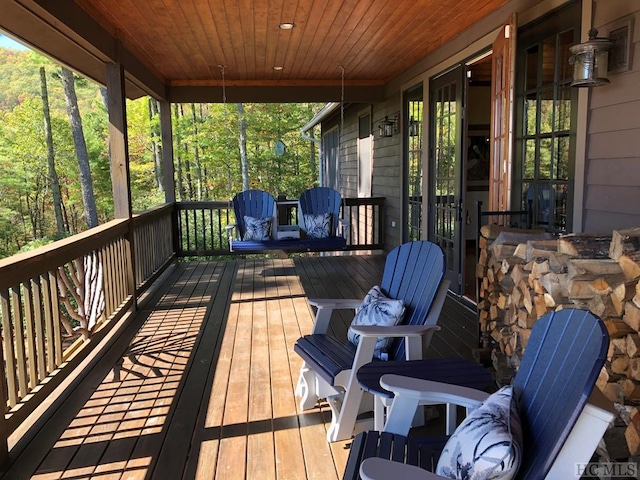 view of wooden terrace