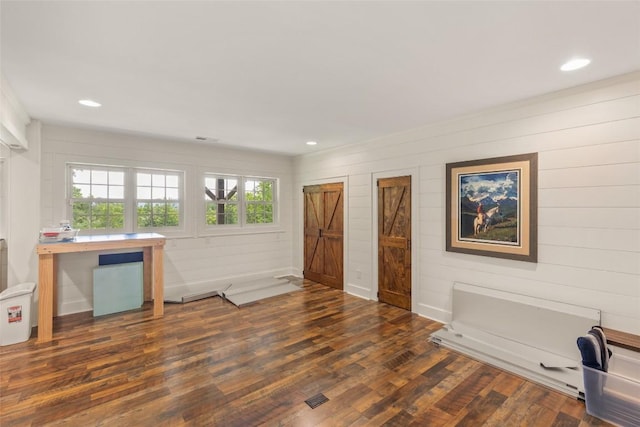 50 Bluestar Way, Glenville, NC 28736 - unfurnished office featuring plenty of natural light, wood finished floors, and recessed lighting