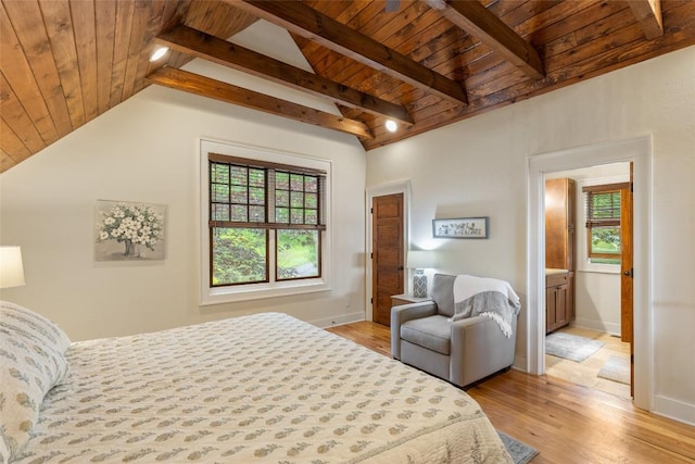 50 Bluestar Way, Glenville, NC 28736 - bedroom featuring wood ceiling, multiple windows, and light wood finished floors