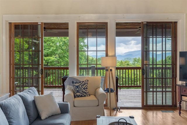 50 Bluestar Way, Glenville, NC 28736 - living room with a ceiling fan and healthy amount of natural light