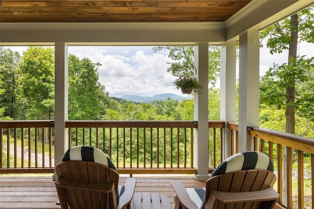 50 Bluestar Way, Glenville, NC 28736 - wooden terrace with grilling area