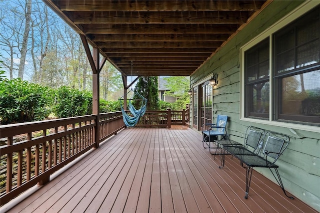 view of wooden terrace