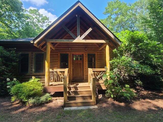 3058 Golden Rd, Lake Toxaway, NC 28747 - view of front of house featuring a porch