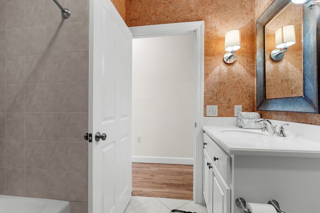 410C Highlands Cove Dr Unit 1300C, Highlands, NC 28741 - full bath with tile patterned flooring and vanity