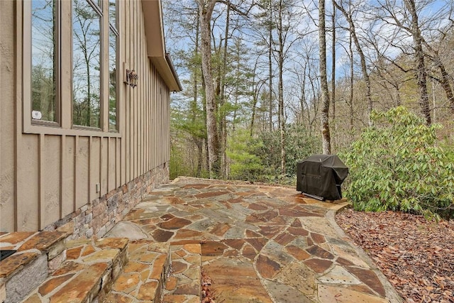 view of patio / terrace with area for grilling