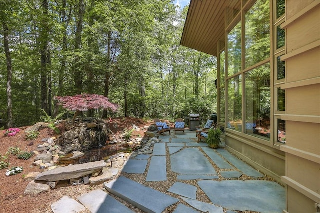 49 Hickory Ln, Highlands, NC 28741 - view of patio / terrace featuring grilling area