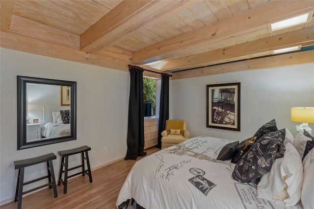 49 Hickory Ln, Highlands, NC 28741 - bedroom featuring wood finished floors and a wood ceiling with exposed beams