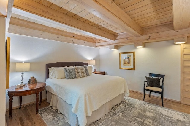 49 Hickory Ln, Highlands, NC 28741 - bedroom with a wooden ceiling with exposed beams and wood finished floors
