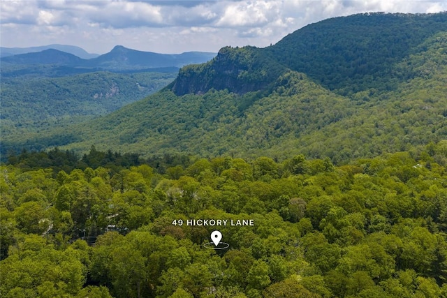 49 Hickory Ln, Highlands, NC 28741 - view of mountain background with a heavily wooded area