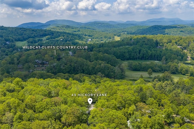 49 Hickory Ln, Highlands, NC 28741 - bird's eye view of a heavily wooded area and mountains