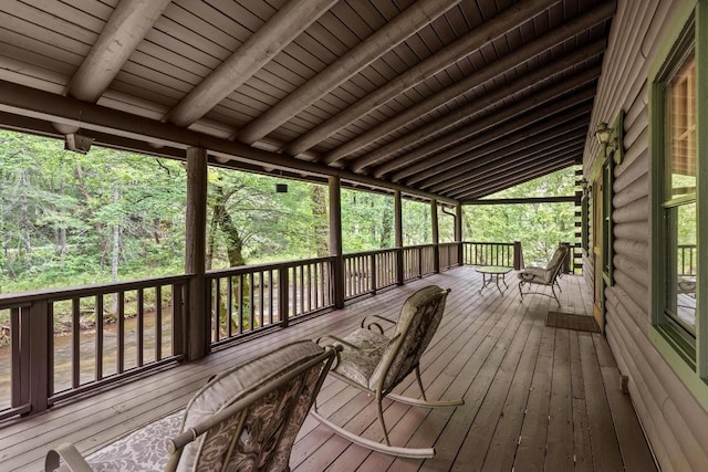 130 Sarah Cove Rd, Otto, NC 28763 - view of wooden deck